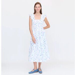 The Ellie Nap Dress in Blue Botanical